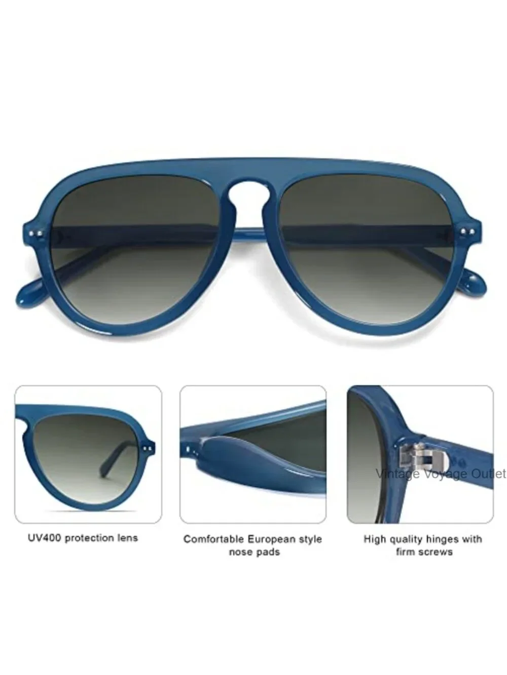 Retro Aviator Sunglasses UV400 Protection Unisex
